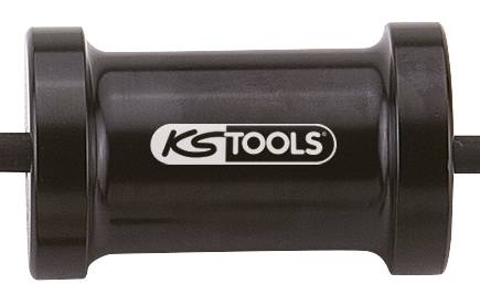 Ein schwarzer Werkzeugaufsatz mit dem Logo 'KS Tools' in der Mitte.