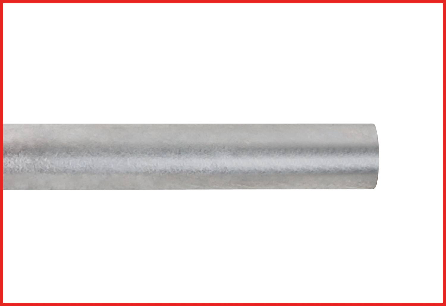 Metallrohr in horizontaler Position mit rotem Rand um das Bild.