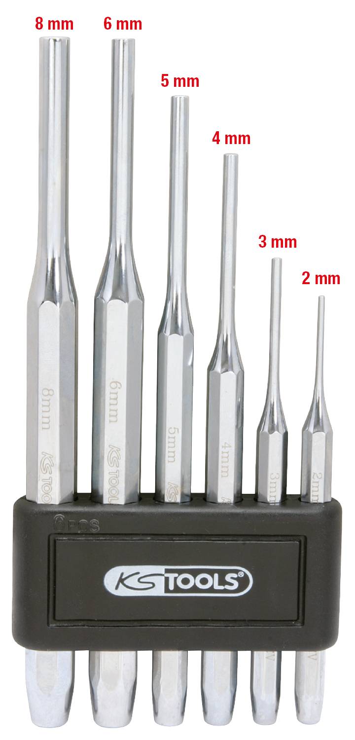 KS Tools 156.0150 Splintentreibersatz, hochglanz verchromt, 6-tlg