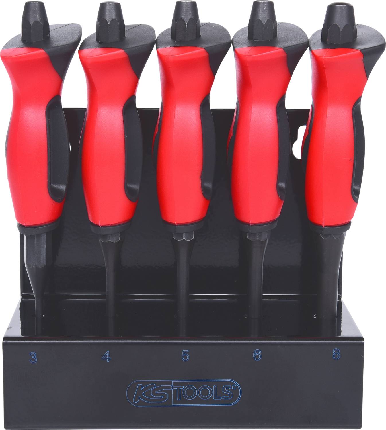 KS Tools 156.0220 Durchtreiber-Satz mit Handschutzgriff,5-tlg