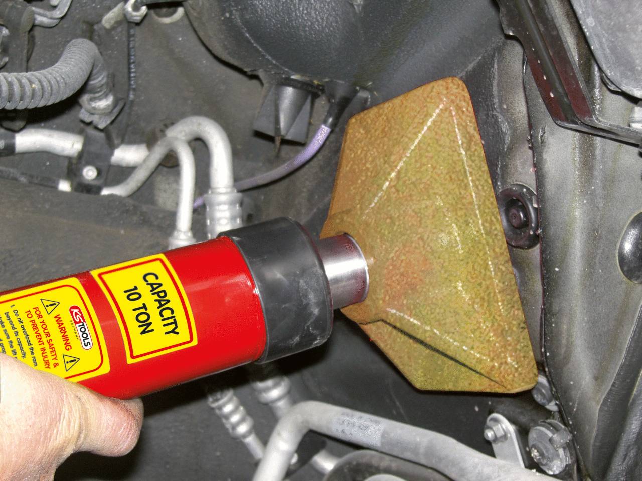 KS Tools 160.0175 Hydraulischer KFZ-Richtwerkzeugsatz 10t, 17-tlg