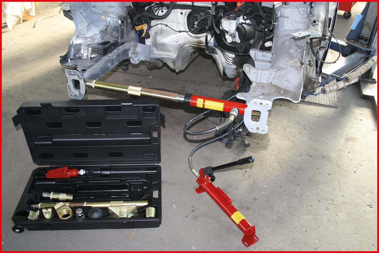 KS Tools 160.0175 Hydraulischer KFZ-Richtwerkzeugsatz 10t, 17-tlg
