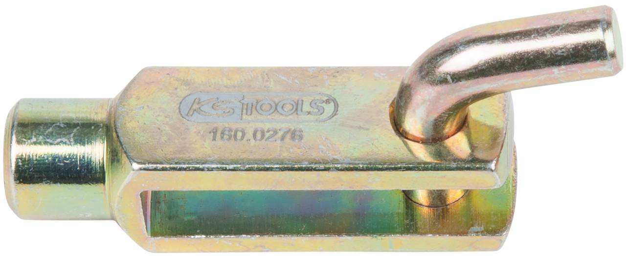 Metallischer Bremsleitungsschlüssel mit gebogener Öffnung und ovalem Griff. Oberflächen sind glatt und glänzend.
