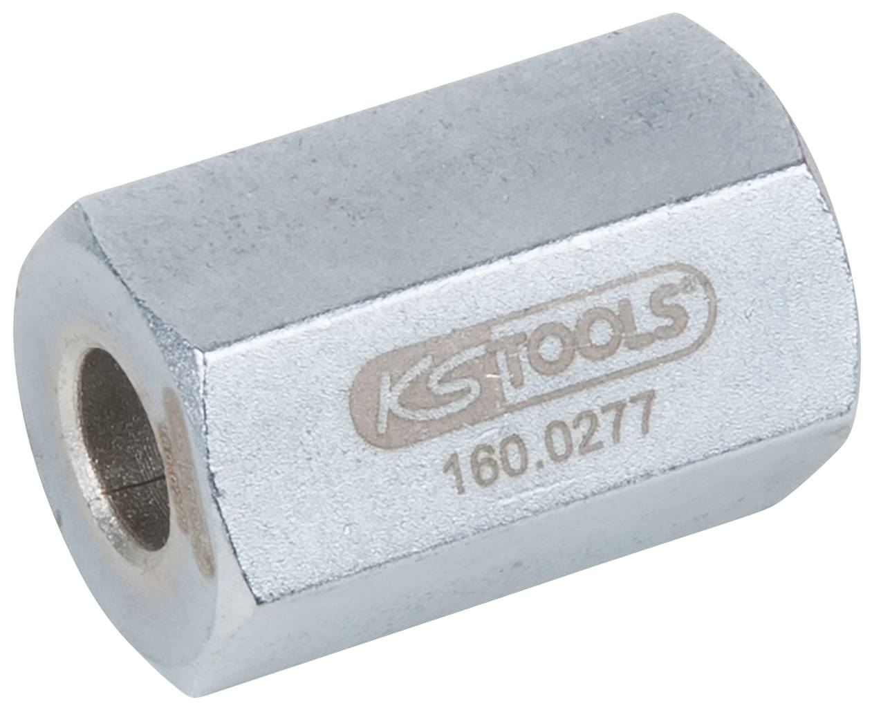 KS Tools 160.0277 Mutter, Außensechskant 19 mm, Innendurchmesser 6mm