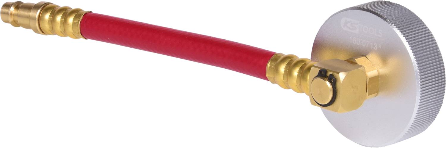 KS Tools 160.0713 Entlüfterstutzen-Adapter E 20 mit beweglichem Anschlussschlauch zur Bremsentlüftung