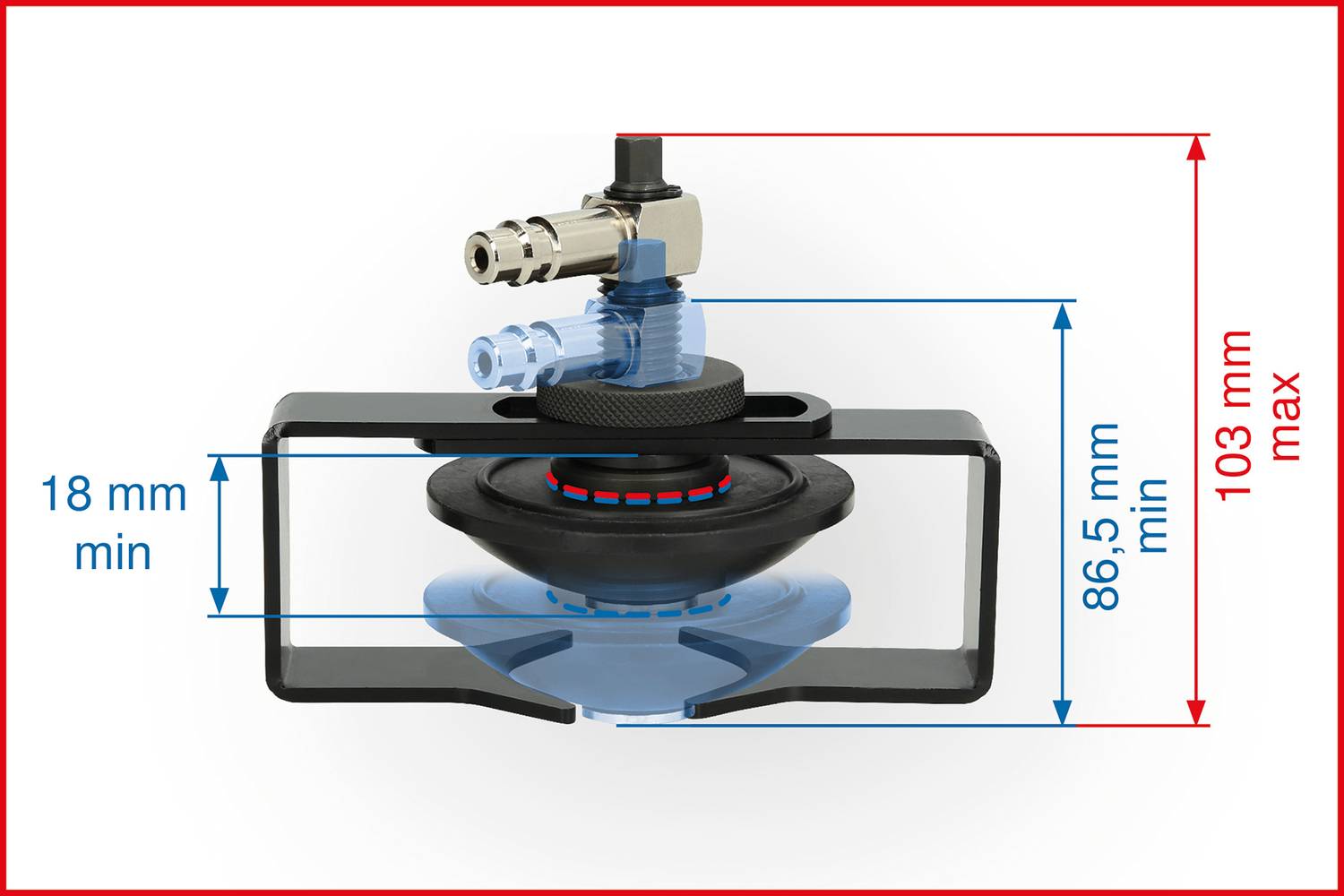 KS Tools 160.0718 Universal-Entlüfterstutzen-Adapter, verstellbar