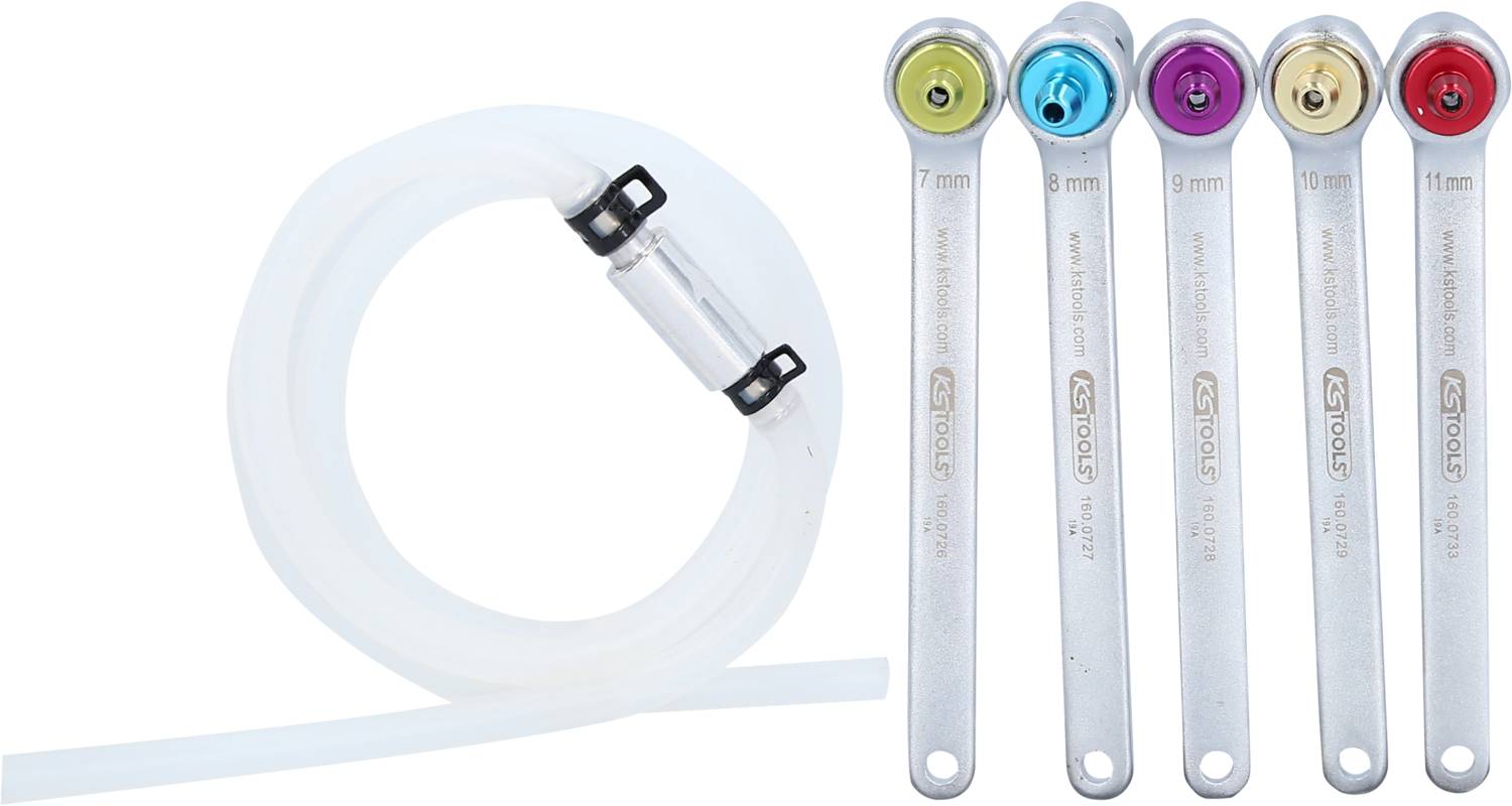 KS Tools 160.0725 Bremsen-Entlüftungsschlüssel-Satz, 6-tlg