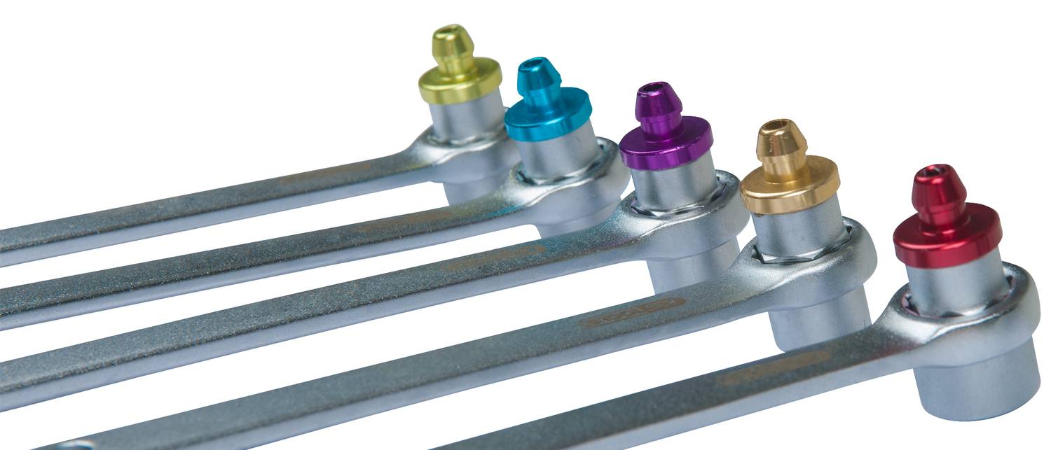 KS Tools 160.0725 Bremsen-Entlüftungsschlüssel-Satz, 6-tlg