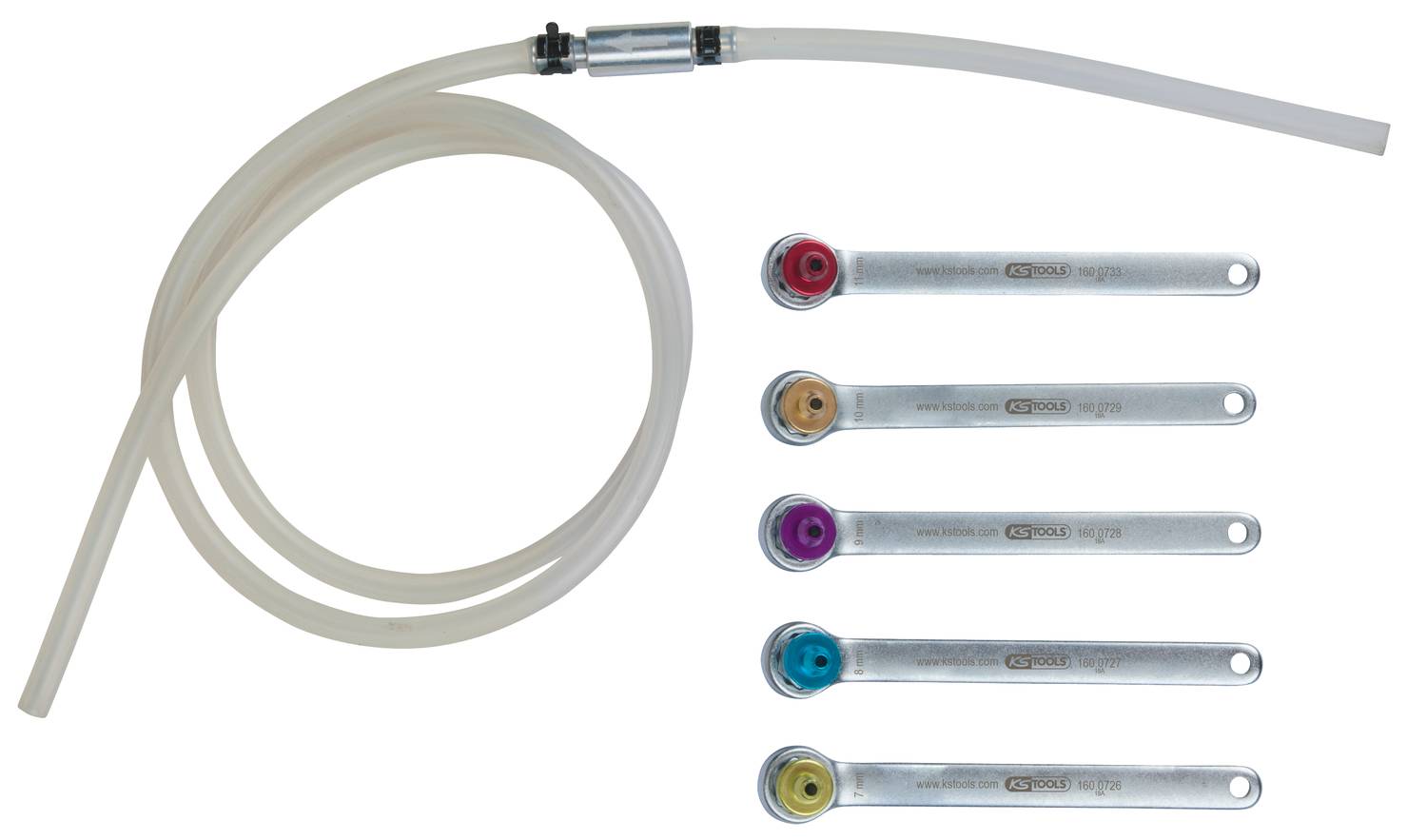 KS Tools 160.0725 Bremsen-Entlüftungsschlüssel-Satz, 6-tlg