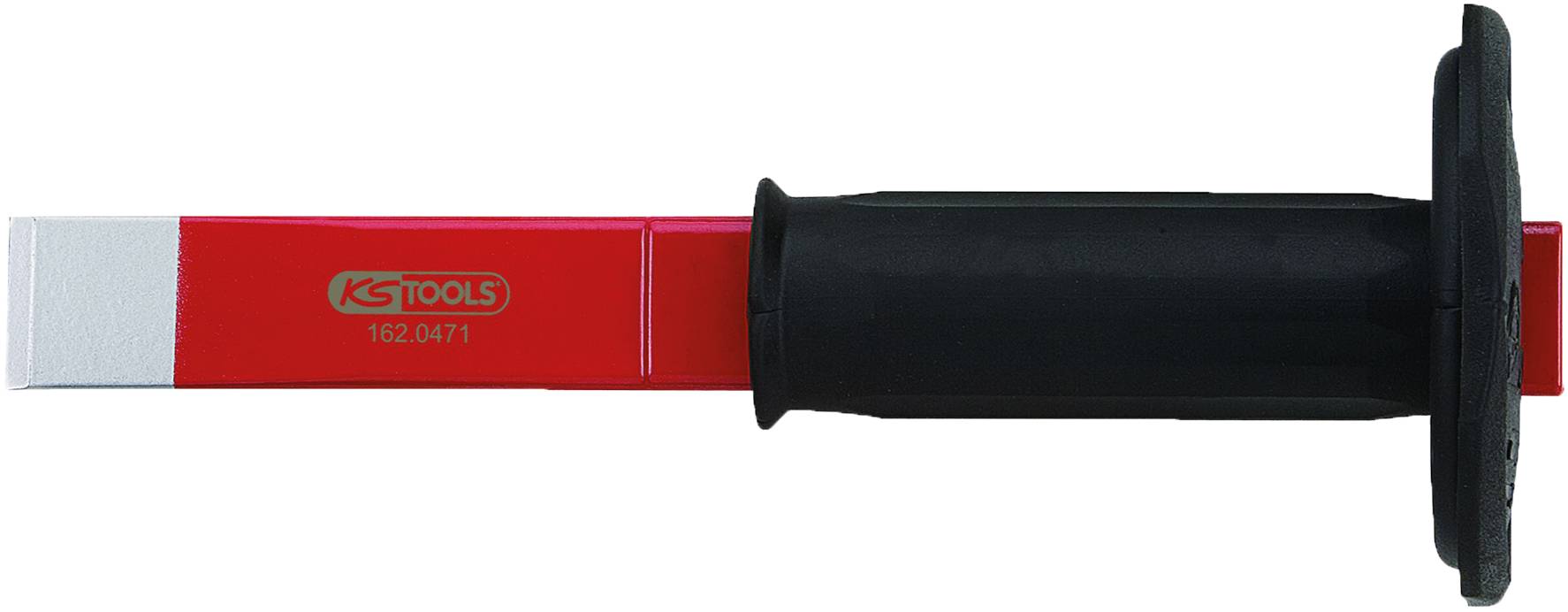 Ein rotes Werkzeug von KS Tools mit schwarzem Griff, geeignet für präzise Arbeit.