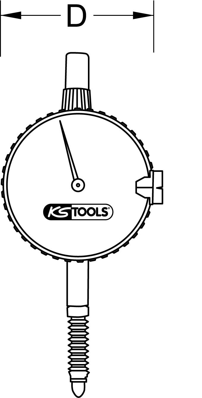 KS Tools 300.0560 Präzisions-Messuhr 0-10mm