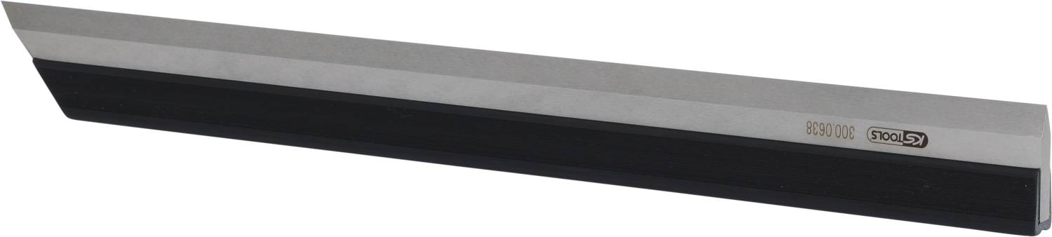 Ein schwarzes und silbernes Winkelprofil mit dem Aufdruck 'Stoley'.