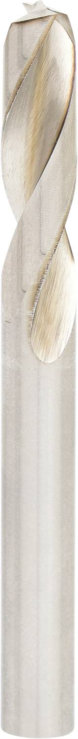 Metallbohrer mit spiralförmiger Klinge, geeignet für das Bohren in harte Materialien. Oberfläche glänzt silbern.