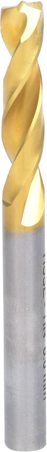 Ein Spiralbohrer aus Metall mit goldfarbenem Kopf und silbernem Schaft, geeignet für präzises Bohren in verschiedenen Materialien.
