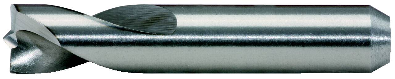 Metallbohrer für Präzisionsarbeiten, glänzend aus rostfreiem Stahl, zylindrische Form, seitliche Schneidflächen sichtbar.
