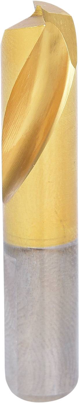 Metallbohrer aus Stahl mit gelber Beschichtung und spiralförmiger Spitze, geeignet zum Bohren in verschiedene Materialien.