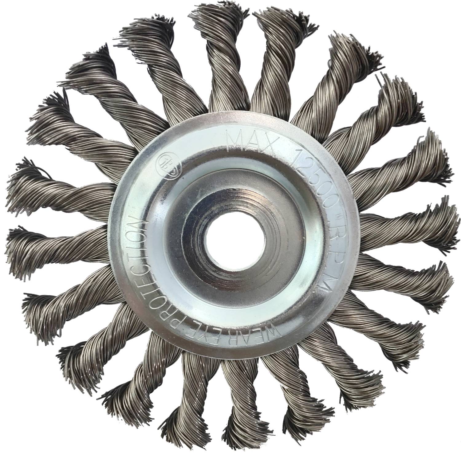 KS Tools 340.0047 Rostfreie Stahldrahtrundbürste 0,5mm, Ø 125mm