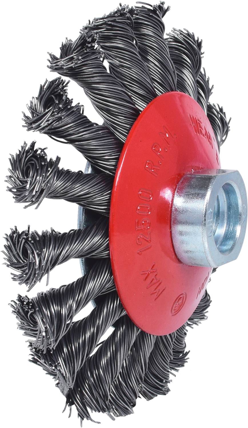 KS Tools 340.0048 Kegelform-Stahldrahtrundbürste 0,5mm, Ø 100mm