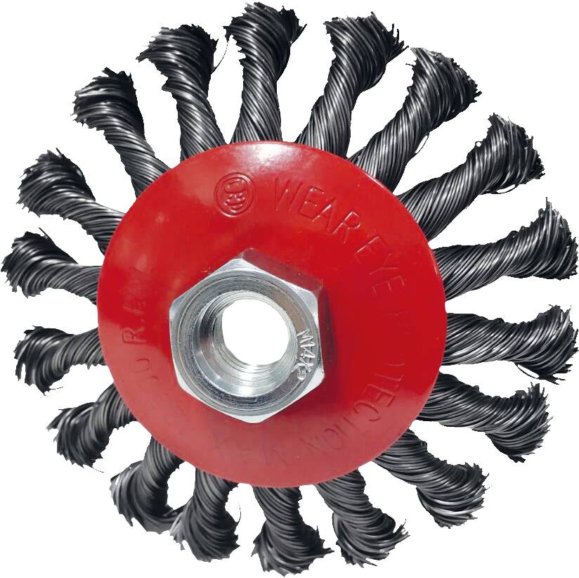 KS Tools 340.0048 Kegelform-Stahldrahtrundbürste 0,5mm, Ø 100mm