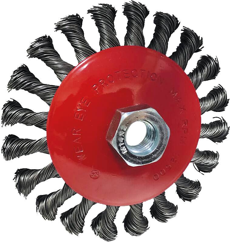 KS Tools 340.0049 Kegelform-Stahldrahtrundbürste 0,5mm, Ø 115mm