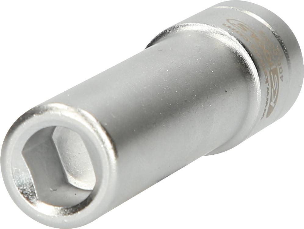 Metallschraubenschlüssel mit sechseckiger Öffnung, silberfarben, in diagonaler Ansicht gezeigt.