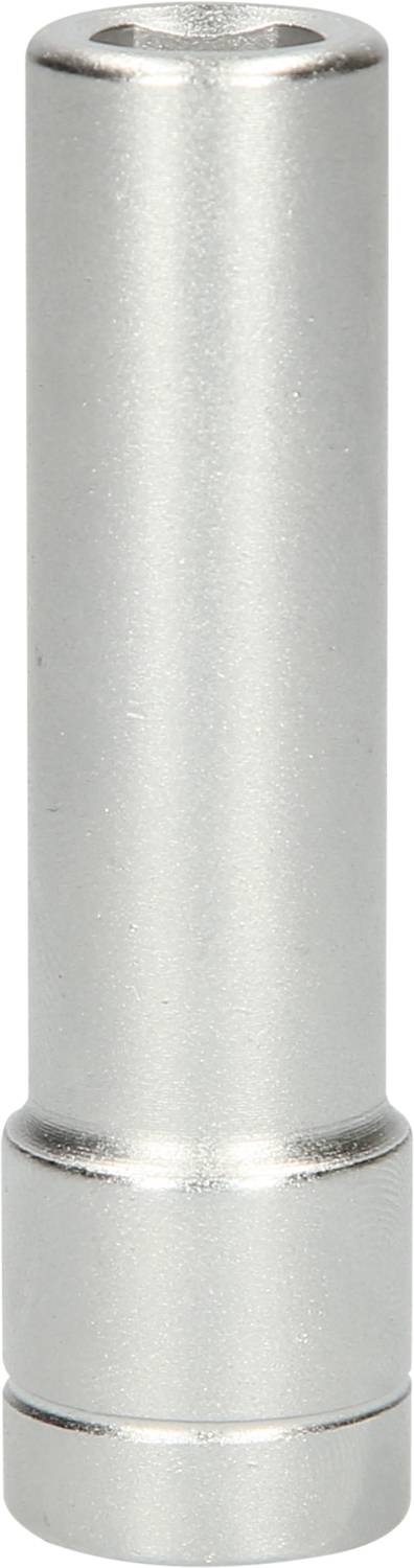 Metallischer zylindrischer Gegenstand mit einer flachen Basis und glatter Oberfläche.