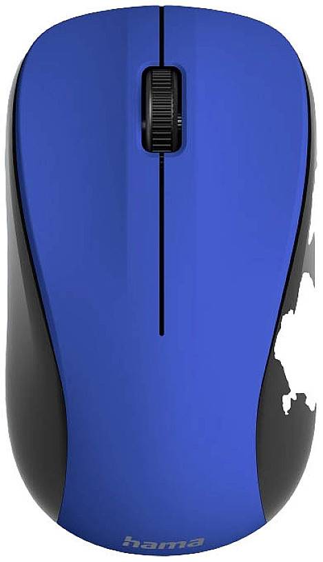 Hama MW-300 V2 Maus Funk Optisch Blau 3 Tasten 1200 dpi