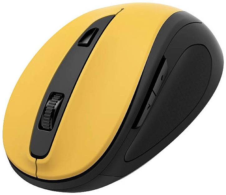 Hama MW-400 V2 Maus Funk Optisch Signal-Gelb 6 Tasten 800 dpi, 1200 dpi, 1600 dpi