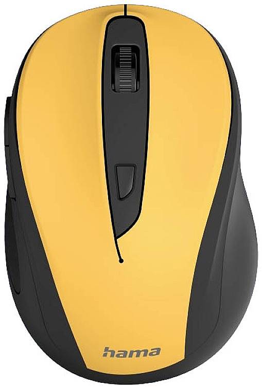 Hama MW-400 V2 Maus Funk Optisch Signal-Gelb 6 Tasten 800 dpi, 1200 dpi, 1600 dpi
