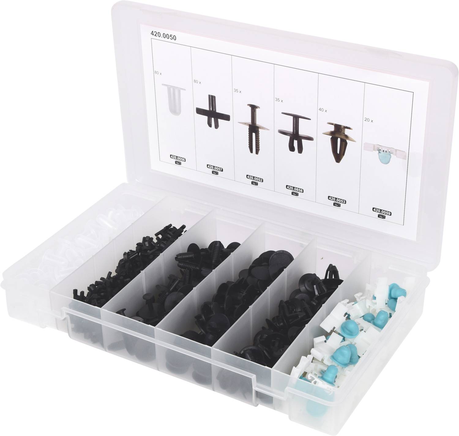 KS Tools 420.0050 Befestigungs-Clip-Satz für BMW, 290-tlg