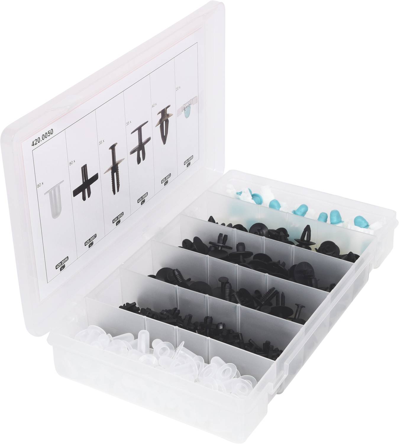 KS Tools 420.0050 Befestigungs-Clip-Satz für BMW, 290-tlg