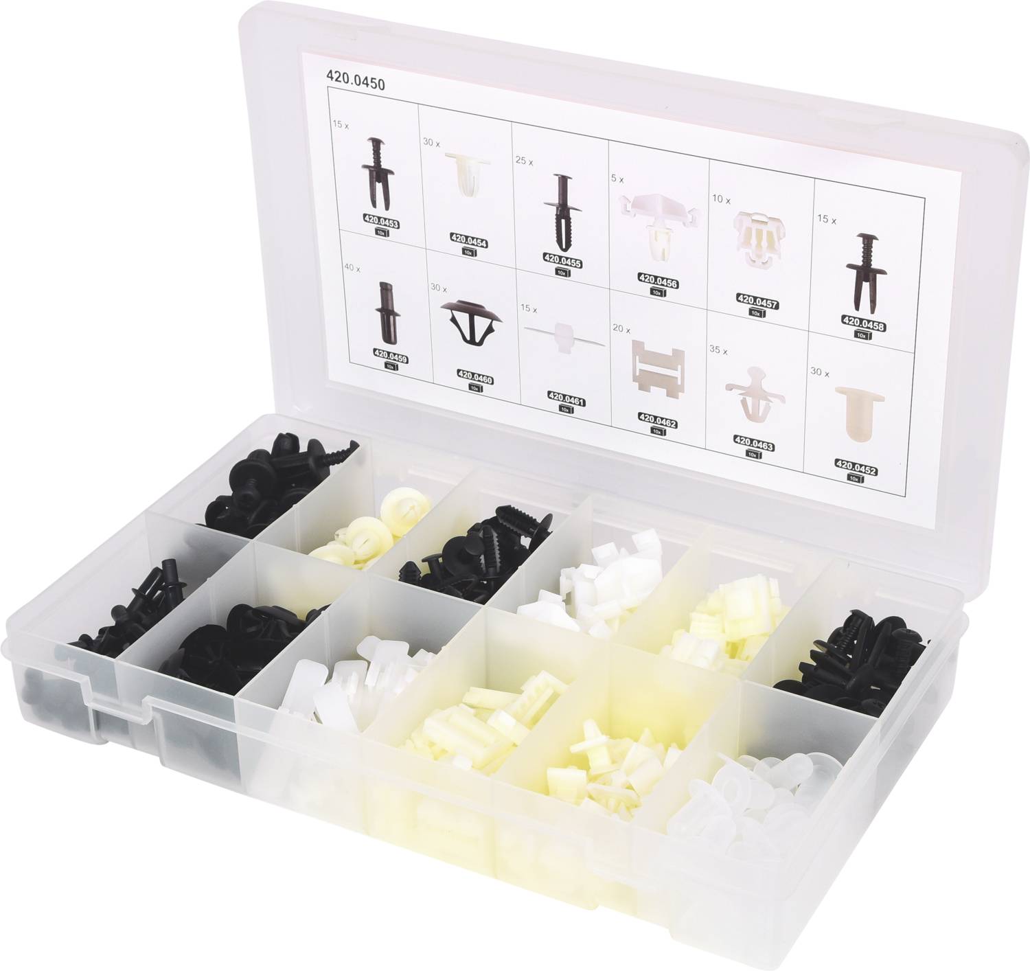 KS Tools 420.0450 Befestigungs-Clip-Satz für Mercedes, 270-tlg