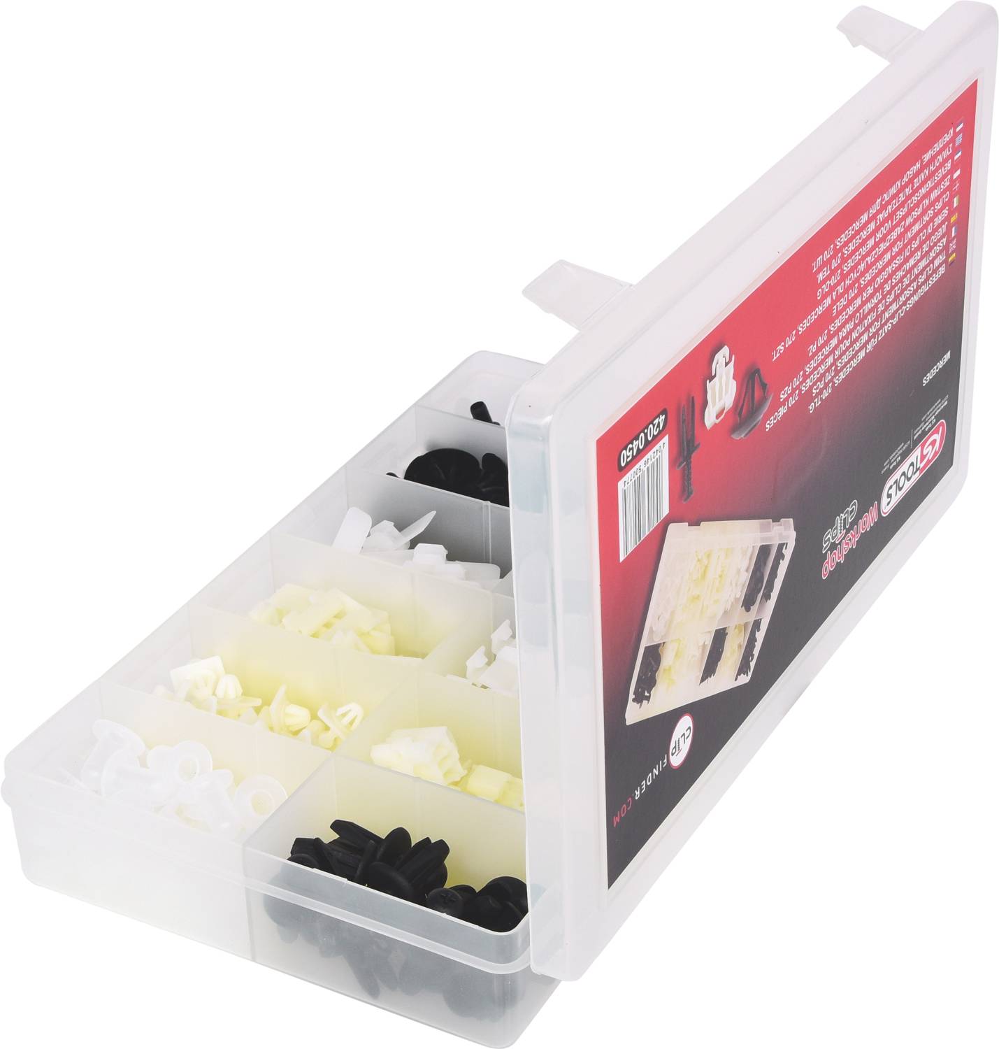 KS Tools 420.0450 Befestigungs-Clip-Satz für Mercedes, 270-tlg