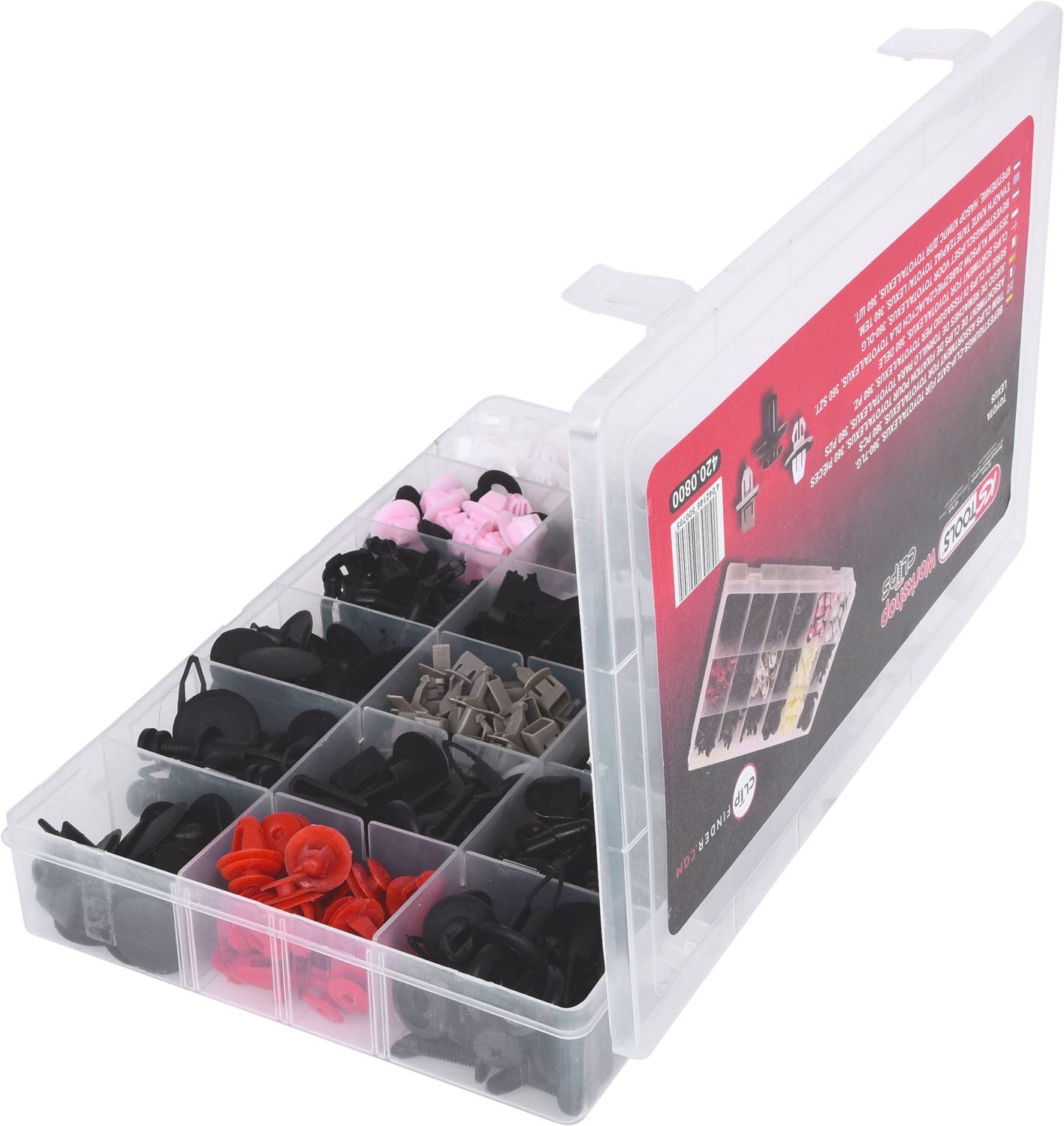 KS Tools 420.0800 Befestigungs-Clip-Satz für Toyota/Lexus, 360-tlg
