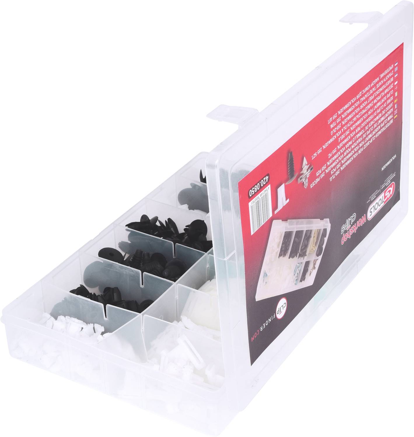 KS Tools 420.0850 Befestigungs-Clip-Satz für Volkswagen, 255-tlg
