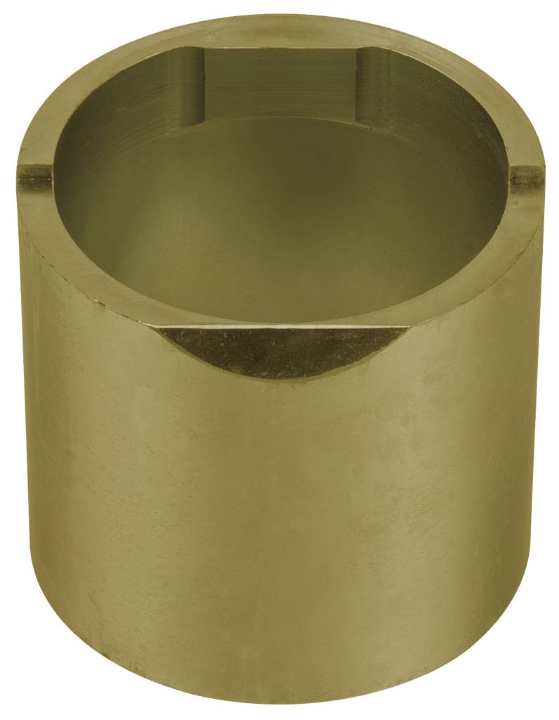 Ein zylindrisches, metallisches Rohrstück mit einer schimmernden, glatten Oberfläche, zeigt eine abgeschnittene Stirnfläche.