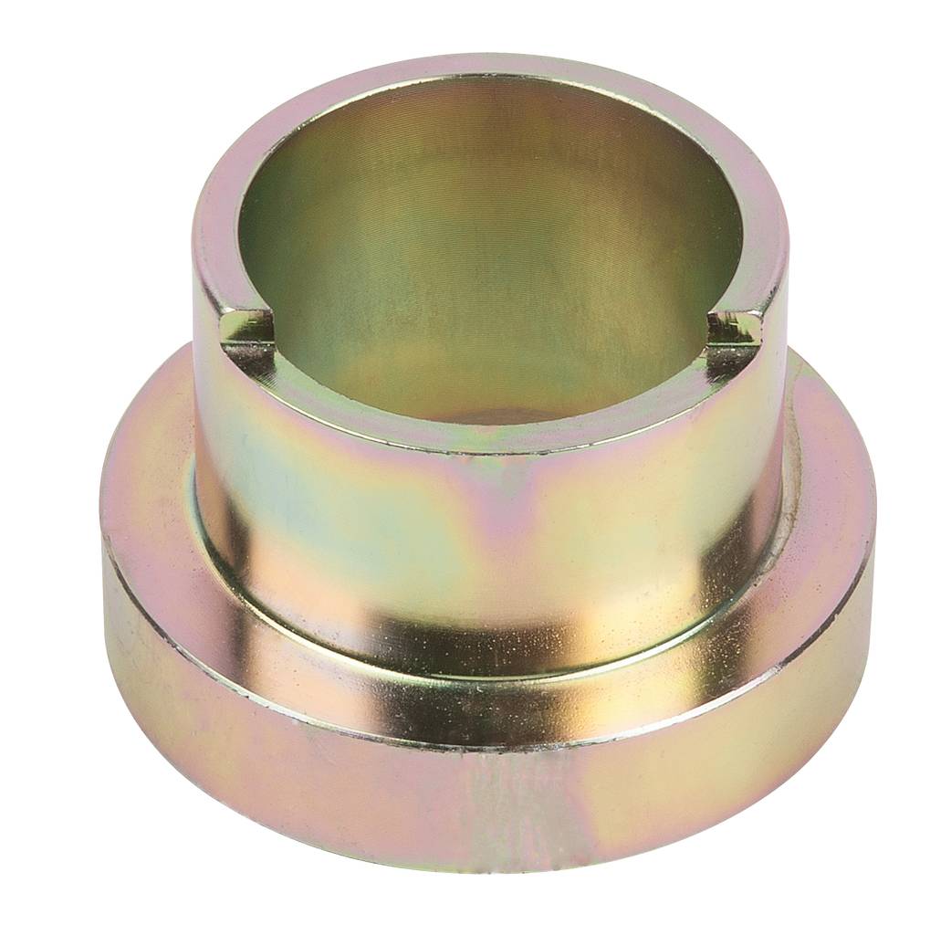 Metallhülse mit zylindrischer Form und Regenbogenschimmer. Verwendet in mechanischen Anwendungen, häufig für Achsen oder Lager.