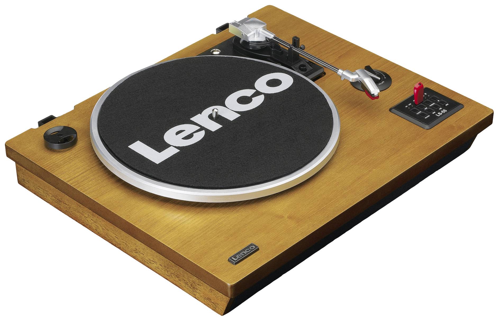 Lenco USB-Plattenspieler Riemenantrieb Braun