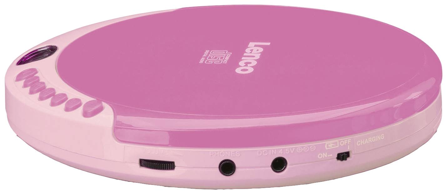 Lenco Tragbarer CD-Player CD, CD-R, CD-RW Rosa