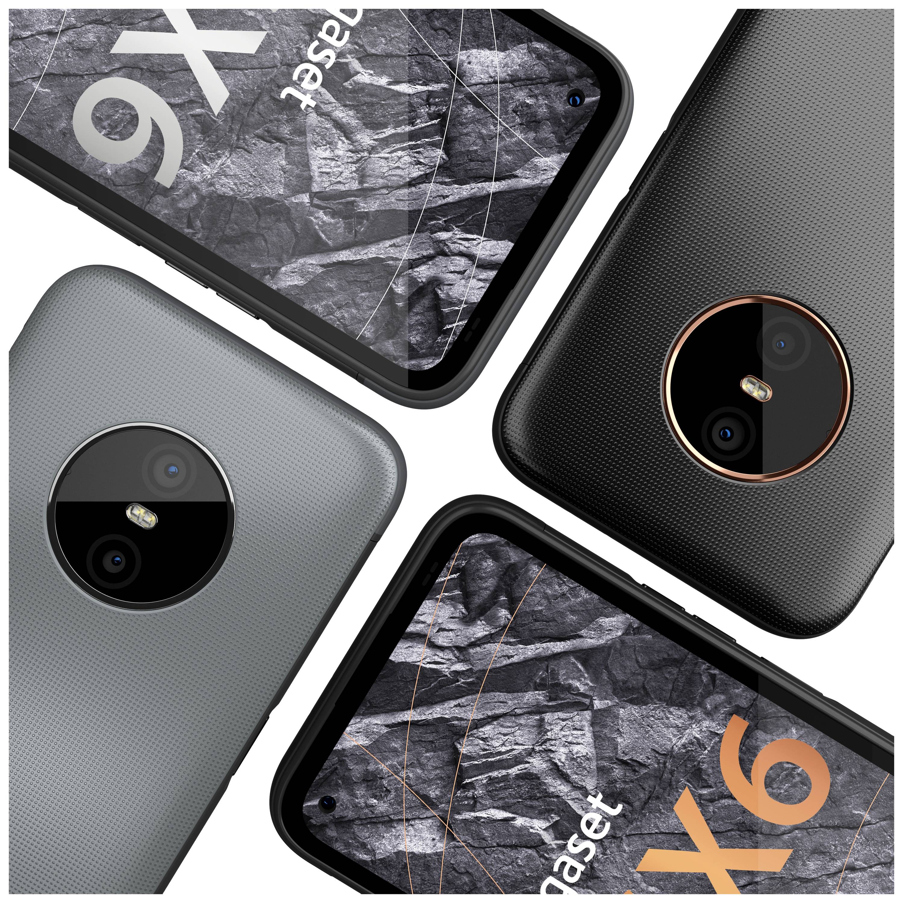 Gigaset GX6 Outdoor Smartphone 128GB 16.8cm (6.6 Zoll) Titanium, Grau Android™ 12 Triple-Slot