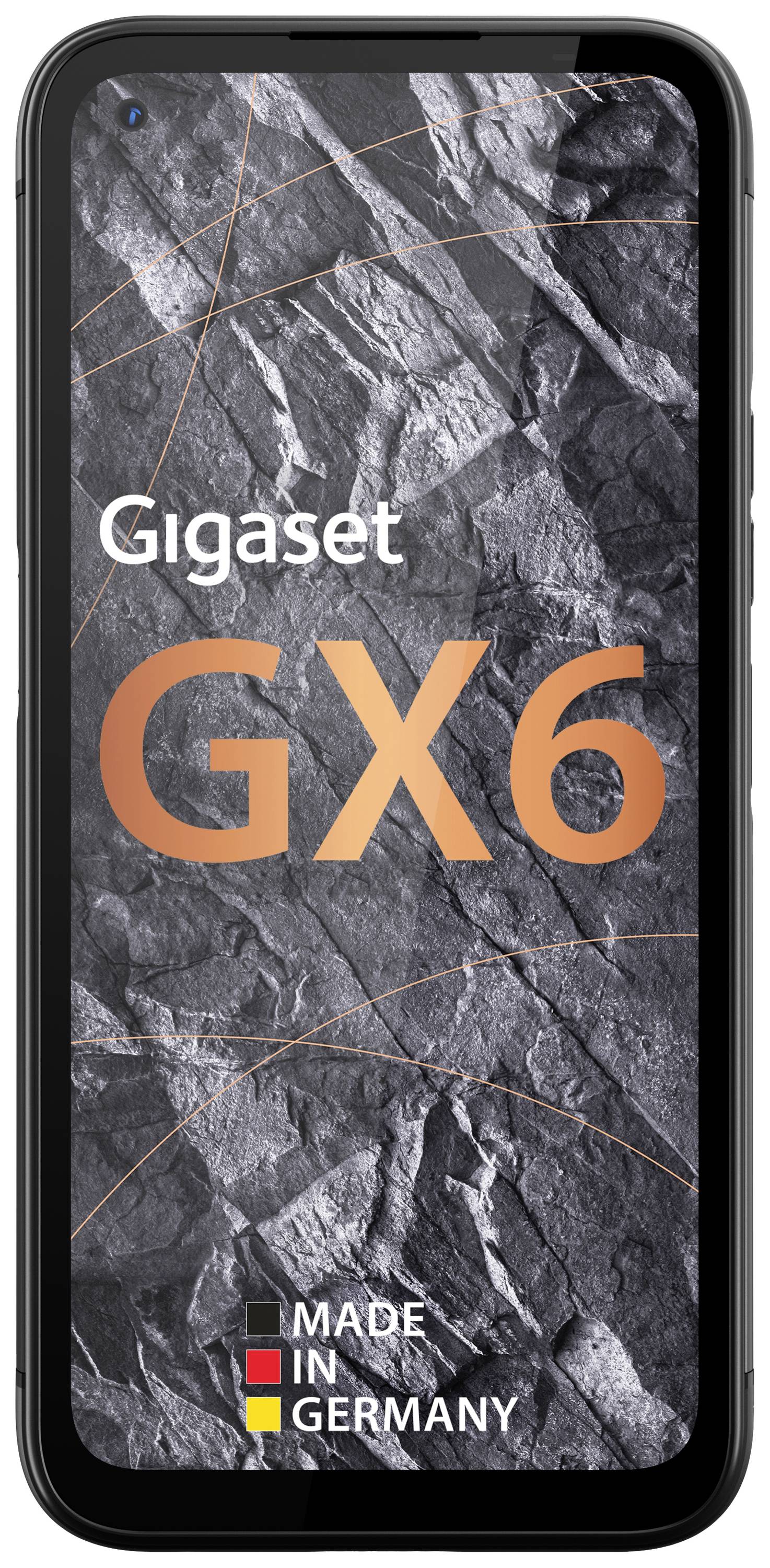 Gigaset GX6 Outdoor Smartphone 128GB 16.8cm (6.6 Zoll) Titanium, Schwarz Android™ 12 Triple-Slot