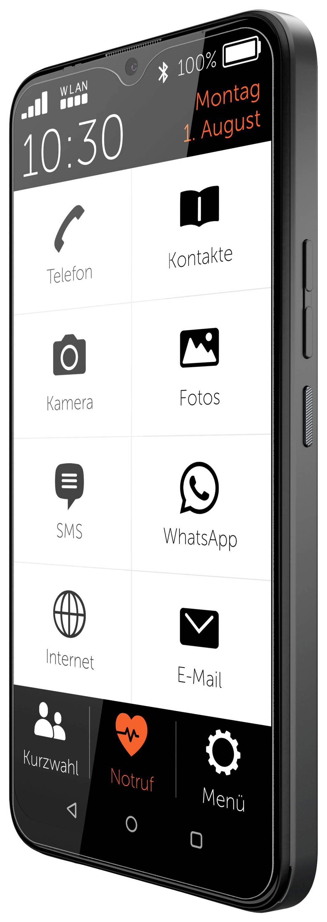 Gigaset GS5 Smartphone 64 GB 16 cm (6.3 Zoll) Schwarz Android™ 12 Dual-SIM