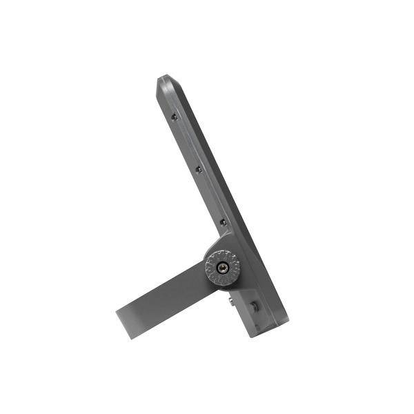 Ein digitaler Bilderrahmen in Profilansicht mit einem verstellbaren Standfuß.