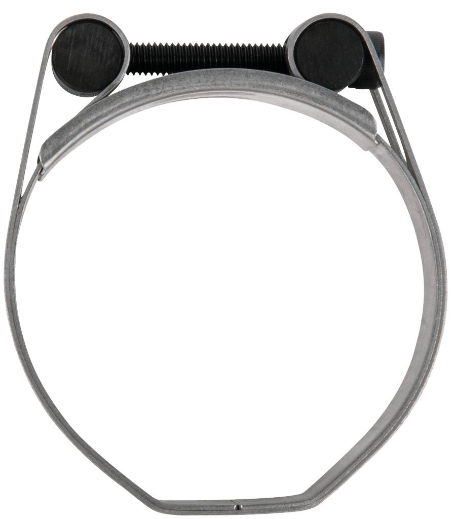 Schlauchschelle aus Metall mit Schraubenmechanismus zur sicheren Befestigung von Schläuchen an Rohren oder Anschlüssen.