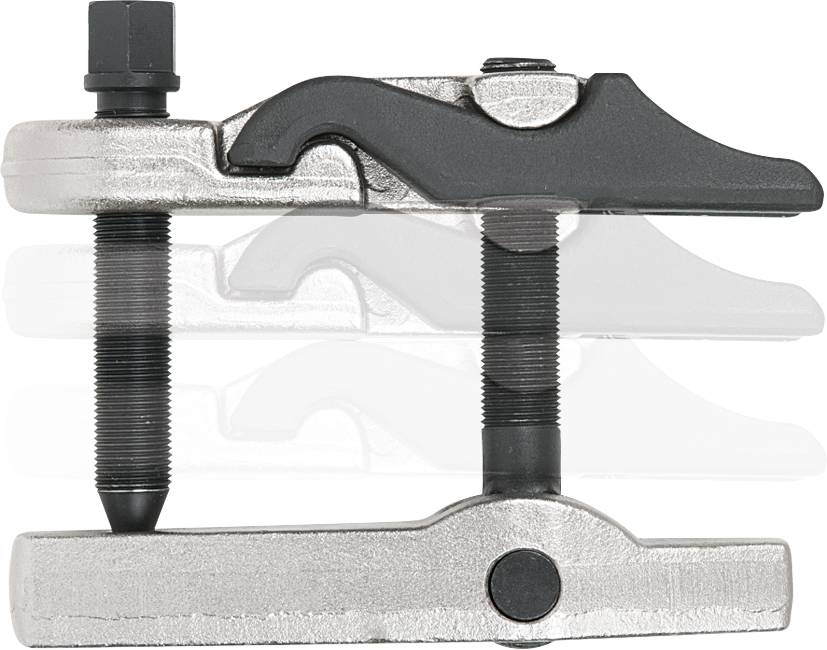 Metallwerkzeug zur Entfernung von Kugelgelenken, bestehend aus einem Spannmechanismus und einem Schraubbolzen für präzises Arbeiten.