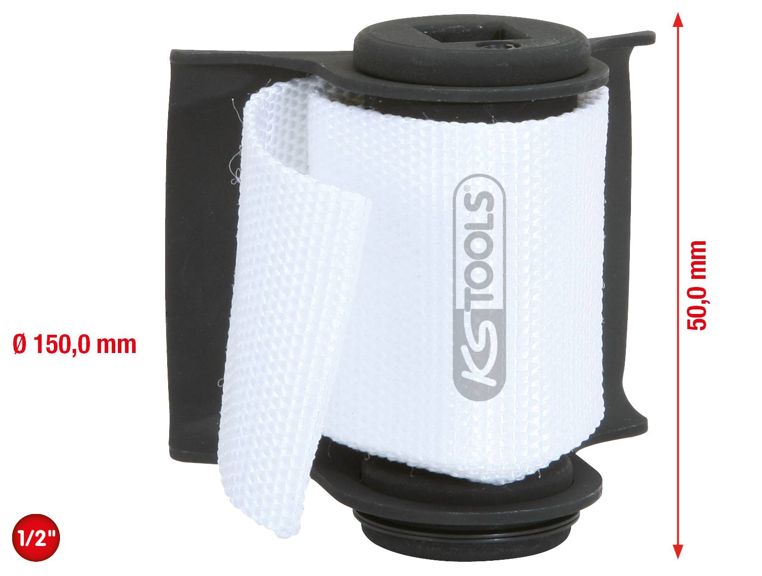 KS Tools 455.0055 1/2" Filter-Gurtband-Schlüssel, Ø 150mm
