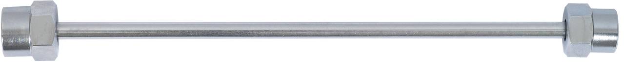 Metallstab mit Gewinde an beiden Enden, möglicherweise Teil eines mechanischen oder industriellen Geräts.