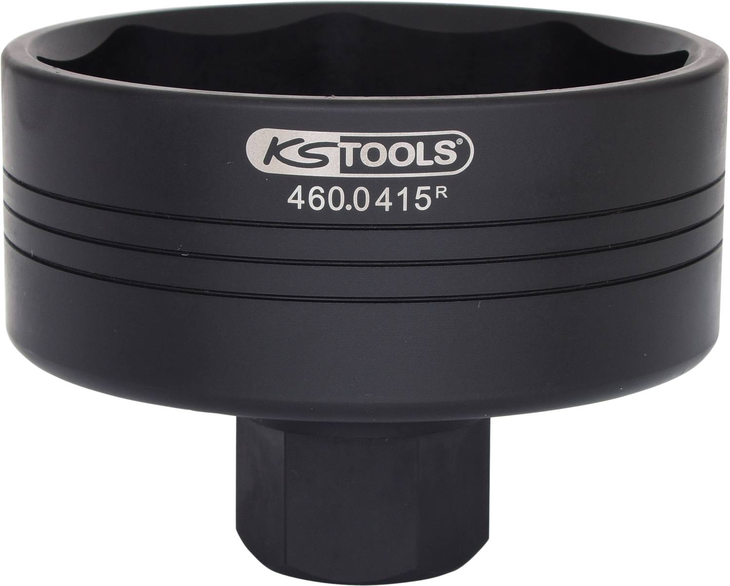 Ein massives, schwarzes Werkzeug von KS Tools, mit der Modellnummer 460.0415R. Es wird wahrscheinlich zum Lösen von Muttern verwendet.