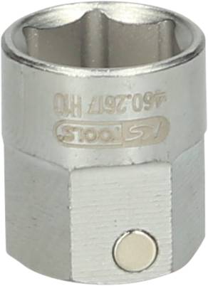 Sechskant-Steckschlüssel, verchromt, robustes Design, Werkzeugaufsatz für Schraubarbeiten.