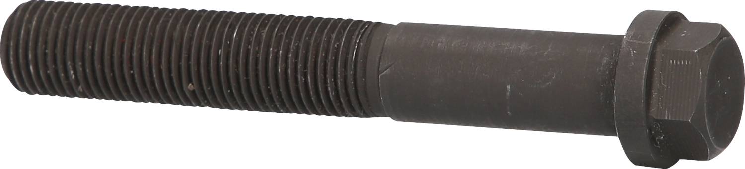 Eine große schwarze Schraube mit sechseckigem Kopf und durchgehendem Gewinde, geeignet für schwere Befestigungsanwendungen.